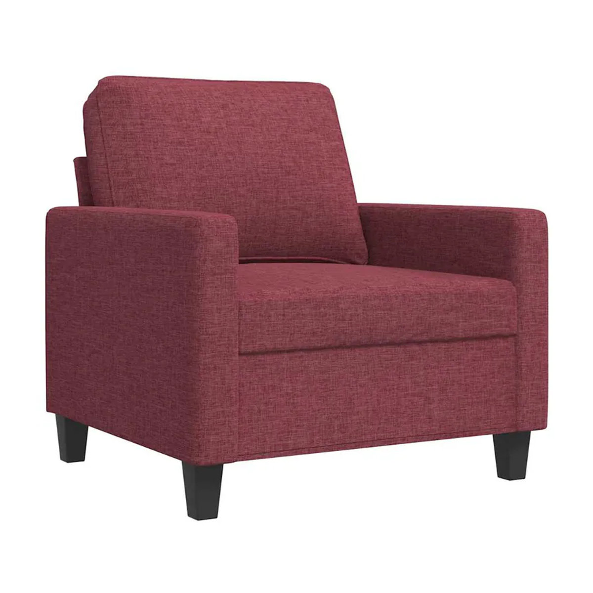 Modern Vidaxl Sessel in Rot mit Stoffbezug und Metallgestell, Breite: 60 cm - Bild 3