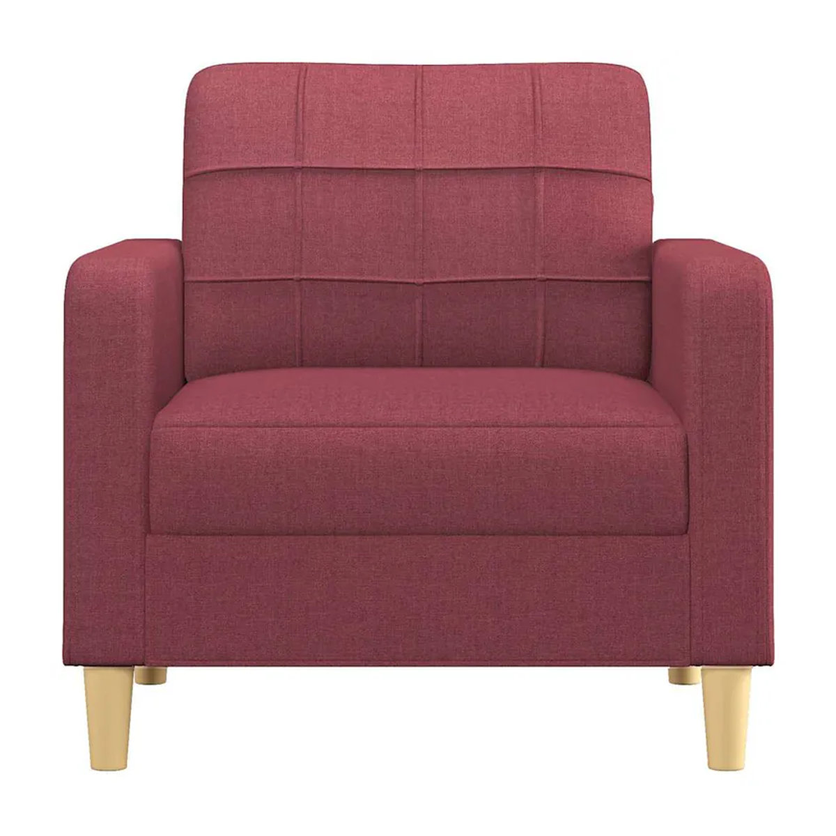 Modern Vidaxl Sessel in Rot mit Stoffbezug und Metallgestell, Breite: 60 cm - Bild 2