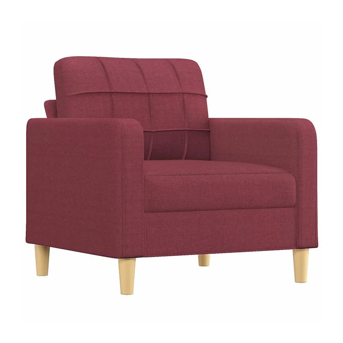 Modern Vidaxl Sessel in Rot mit Stoffbezug und Metallgestell, Breite: 60 cm - Bild 4