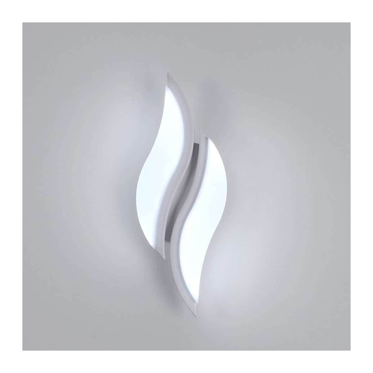 Moderne 12W LED-Innenwandleuchte aus Metall und Acryl in Weiß mit kaltweißem Licht 6500K - Bild 1