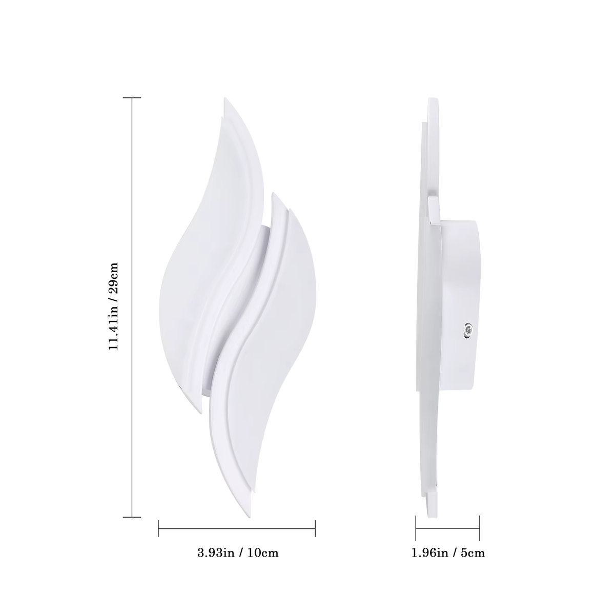 Moderne 12W LED-Innenwandleuchte aus Metall und Acryl in Weiß mit kaltweißem Licht 6500K - Bild 2