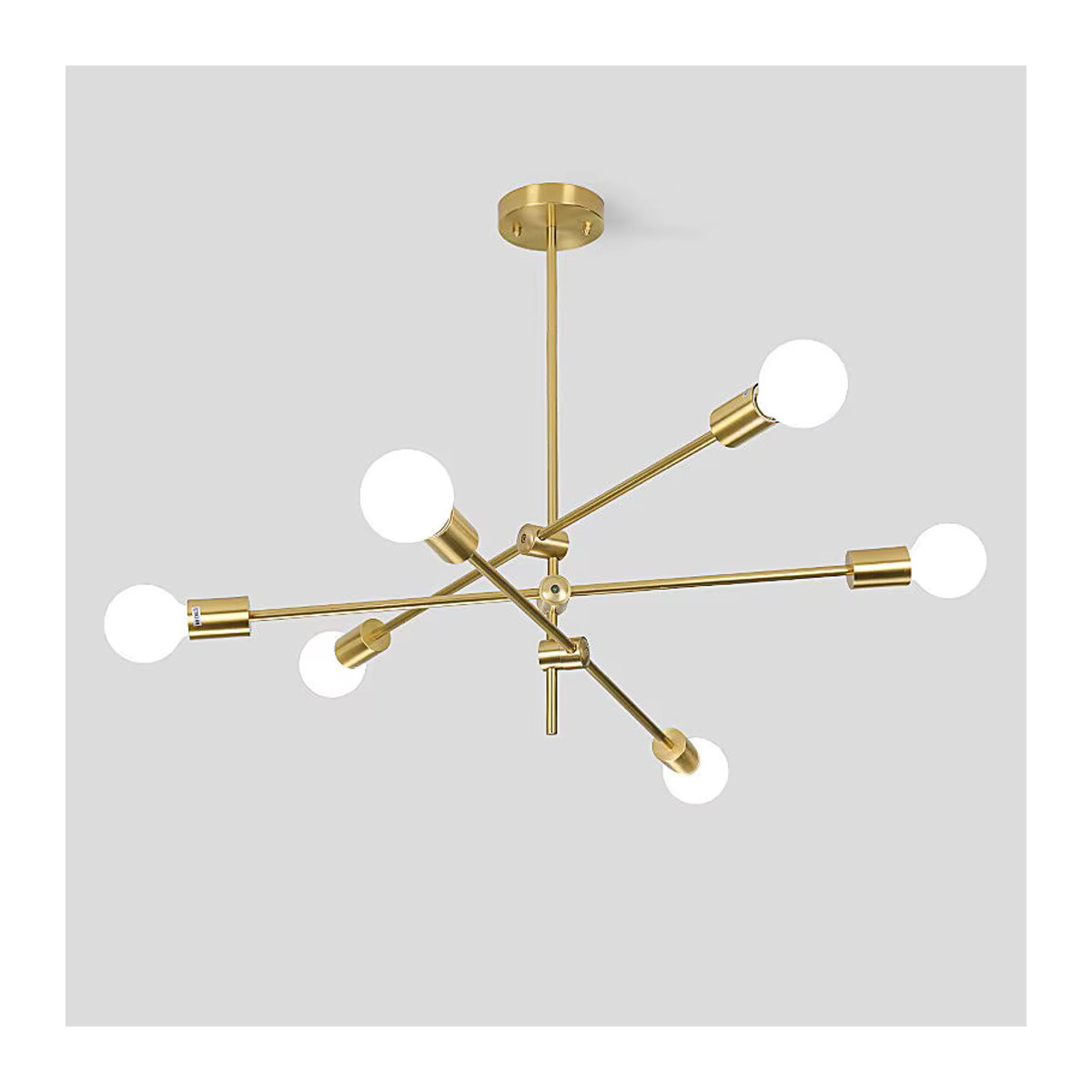 Moderne 6-flammige Deckenleuchte von ludengchaoshi in Gold aus Metall mit E27 Fassung - Bild 4