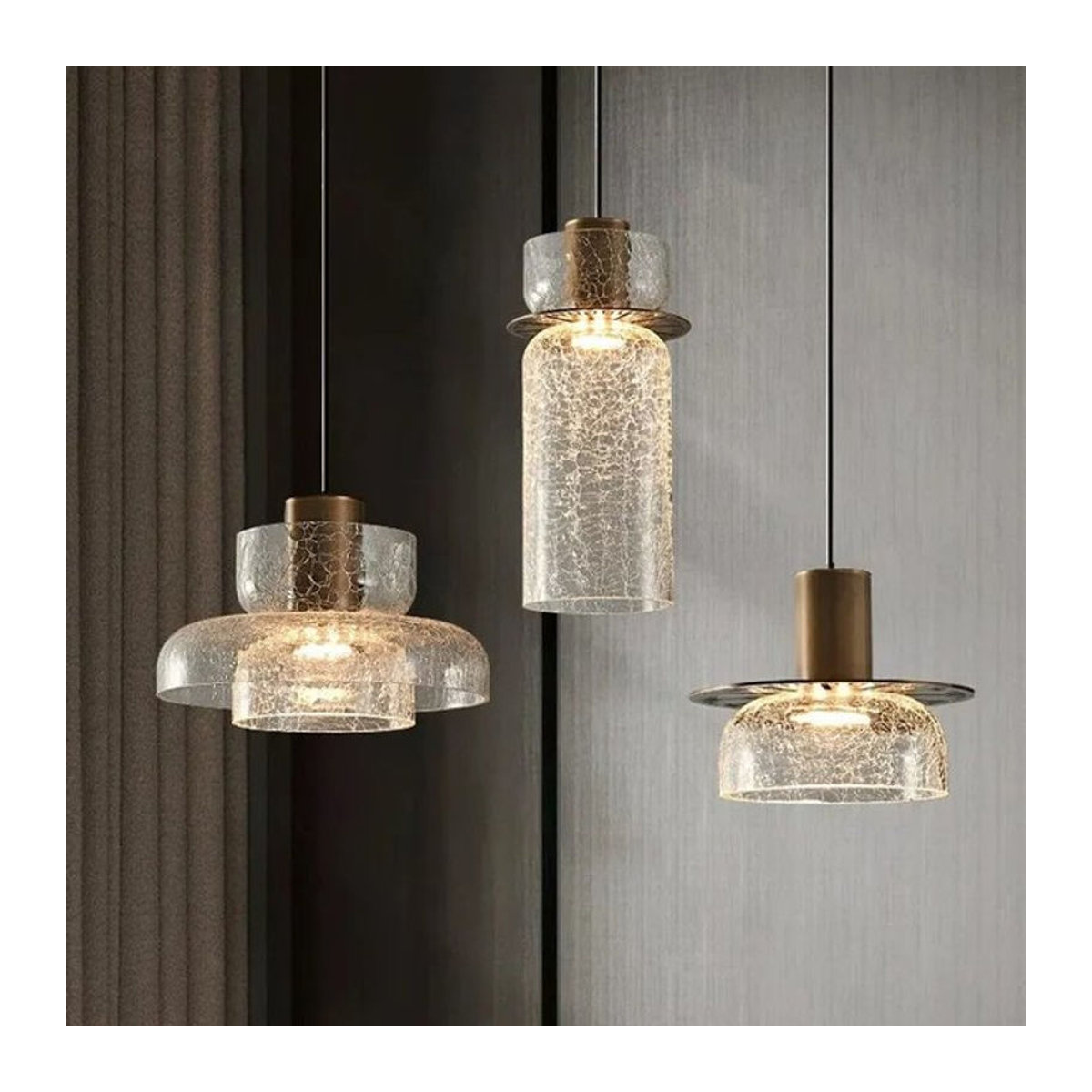 Moderne Claeted Wandlampe aus Klarglas mit Riss-Design für Esstisch, Küche oder Restaurant - Bild 1
