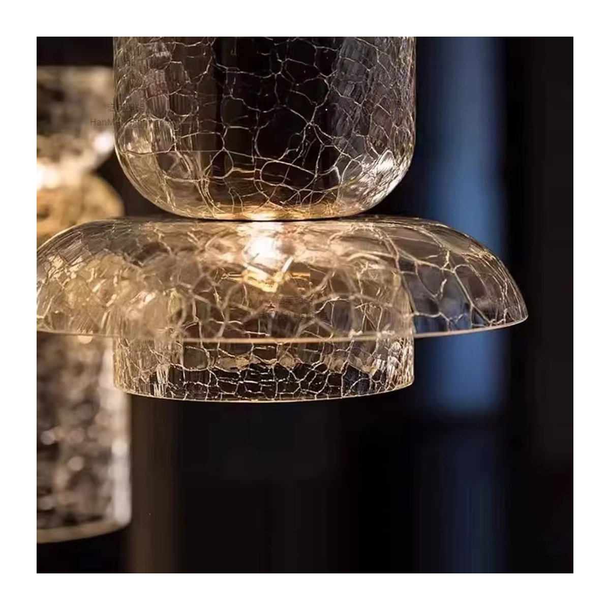 Moderne Claeted Wandlampe aus Klarglas mit Riss-Design für Esstisch, Küche oder Restaurant - Bild 5