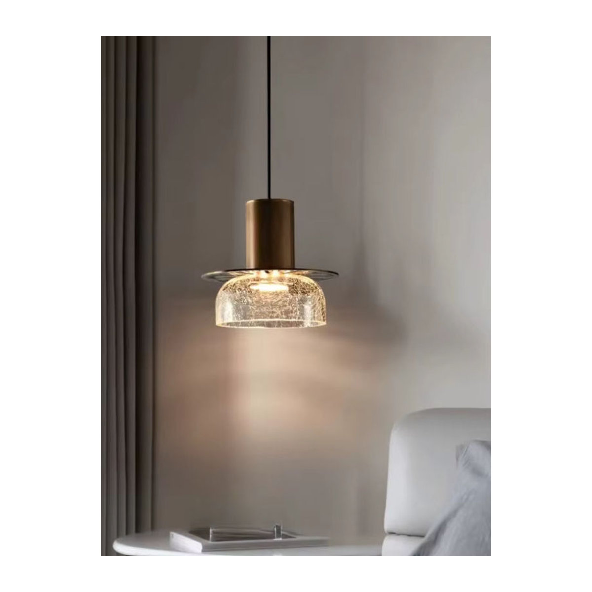 Moderne Claeted Wandlampe aus Klarglas mit Riss-Design für Esstisch, Küche oder Restaurant - Bild 7