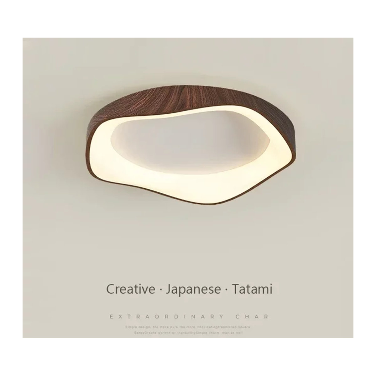 Moderne DAMIASMIL LED-Deckenleuchte aus Holz in Nussbaum im minimalistischen Design - Bild 1