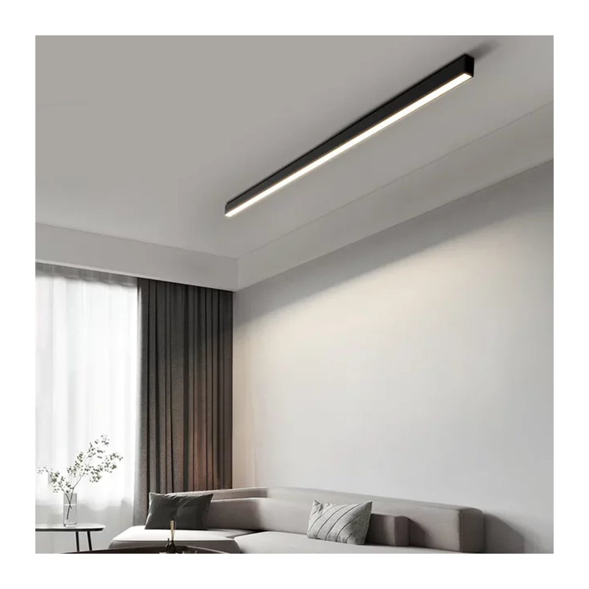 Moderne Deckenlampe von khelse in Schwarz mit minimalistischem Design für Wohnzimmer, Schlafzimmer oder Büro - Bild 1