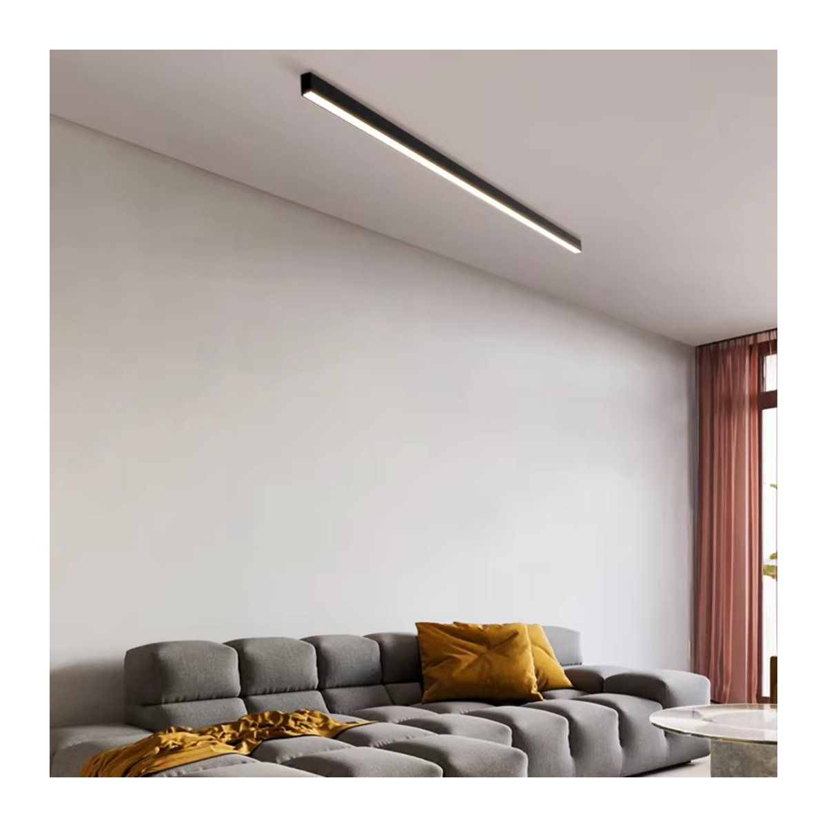 Moderne Deckenlampe von khelse in Schwarz mit minimalistischem Design für Wohnzimmer, Schlafzimmer oder Büro - Bild 2