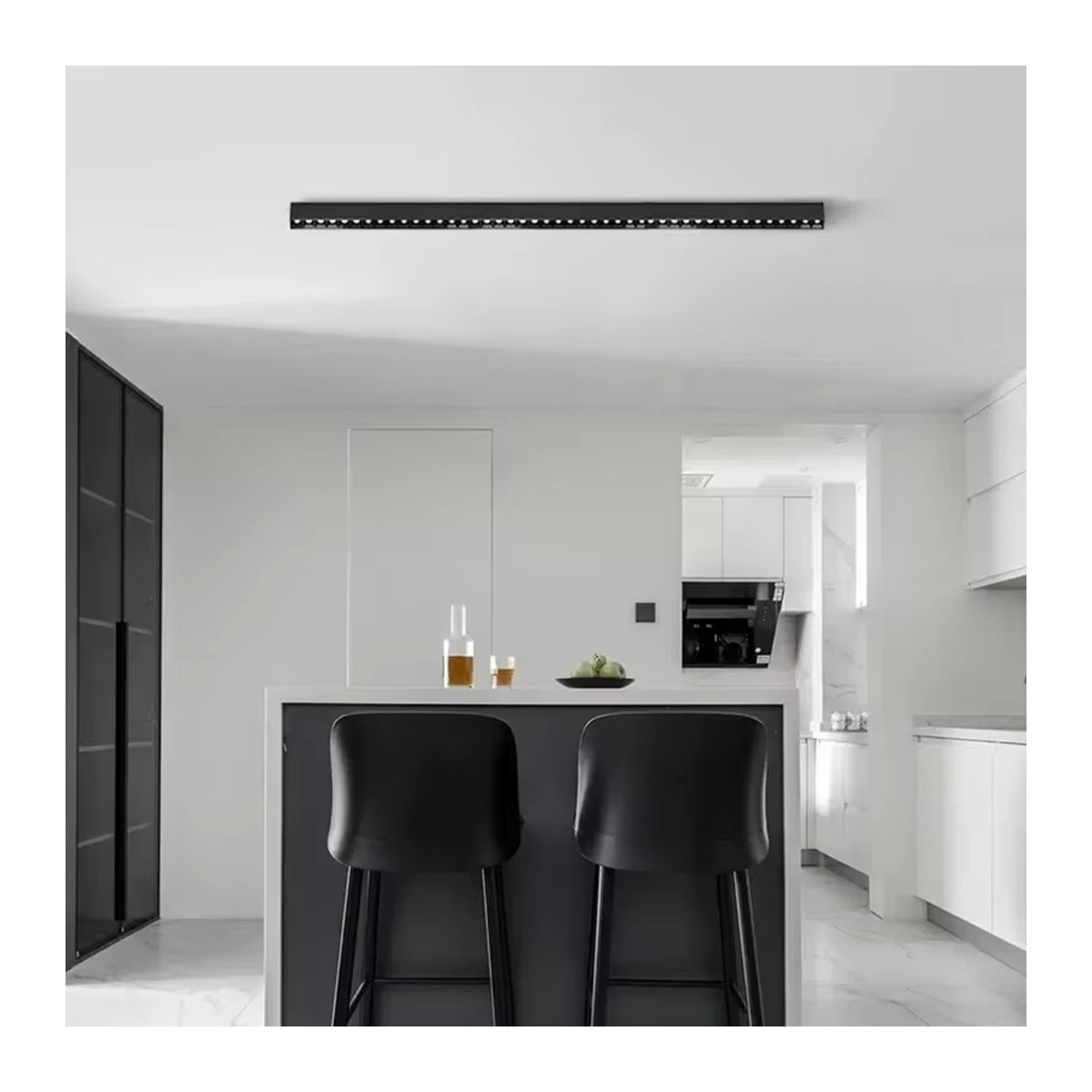 Moderne Deckenlampe von khelse in Schwarz mit minimalistischem Design für Wohnzimmer, Schlafzimmer oder Büro - Bild 3