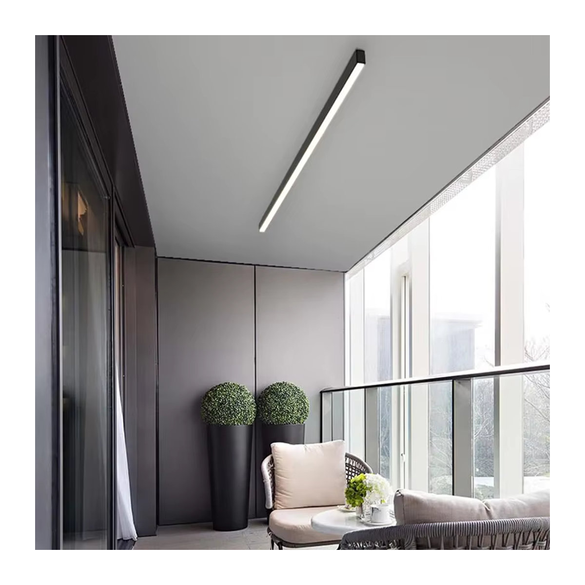 Moderne Deckenlampe von khelse in Schwarz mit minimalistischem Design für Wohnzimmer, Schlafzimmer oder Büro - Bild 4