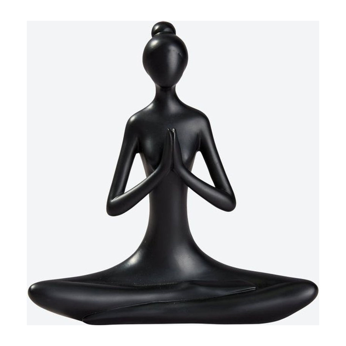 Moderne Dekofigur Mensch aus Polyresin in Schwarz, B/T/H: 19 x 17,5 x 5,5 cm - Bild 1