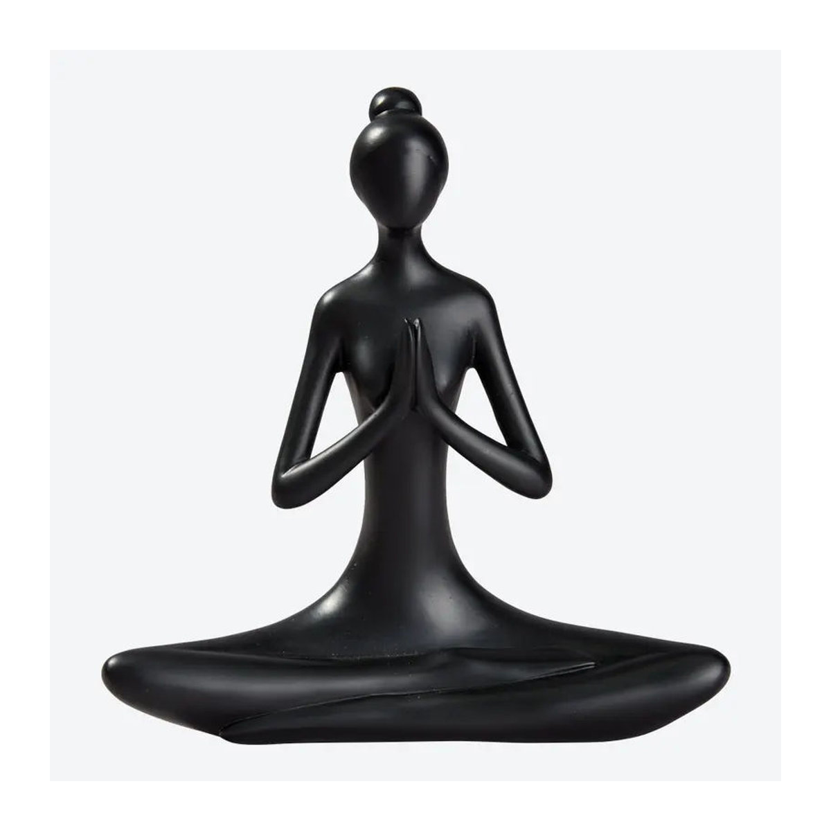 Moderne Dekofigur Mensch aus Polyresin in Schwarz, B/T/H: 19 x 17,5 x 5,5 cm - Bild 2