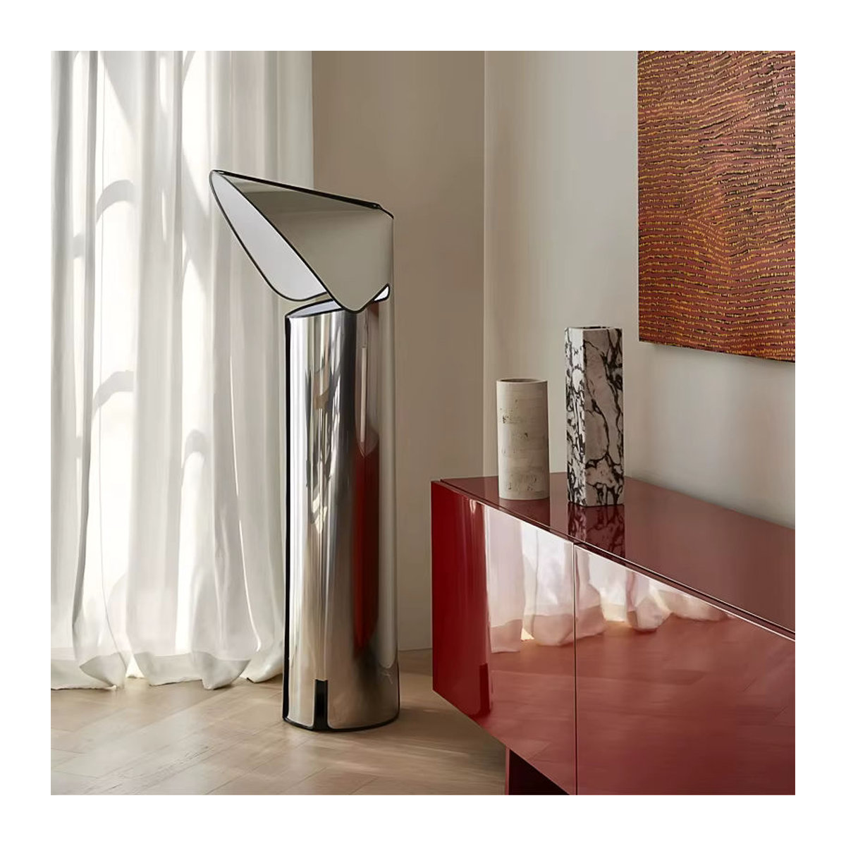 Moderne Designer Stehlampe aus Edelstahl von JINYU für Wohnzimmer und Schlafzimmer - Bild 3