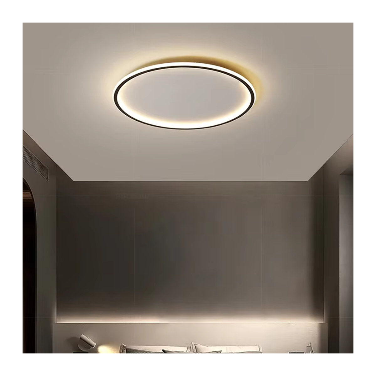 Moderne dimmbare LED-Deckenleuchte DARHYN in Schwarz oder Weiß für Wohnzimmer und Schlafzimmer - Bild 4