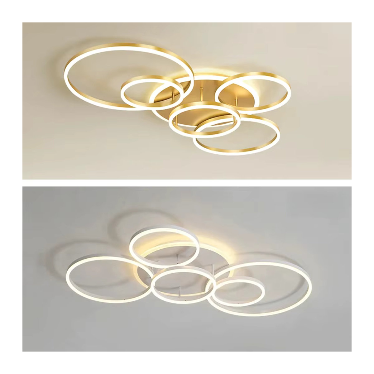 Moderne dimmbare LED Deckenleuchte IRALAN Kronleuchter aus Acryl in Weiß für Wohnzimmer Schlafzimmer und Arbeitszimmer - Bild 5