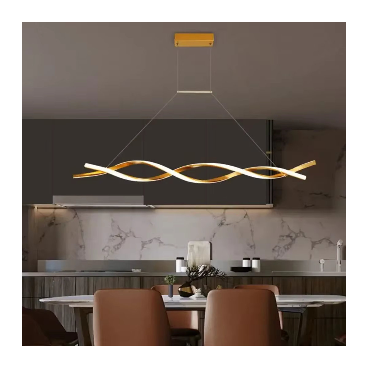 Moderne dimmbare LED-Pendelleuchte von xiuxiu für Kücheninsel, Esszimmer und Büro - Bild 3
