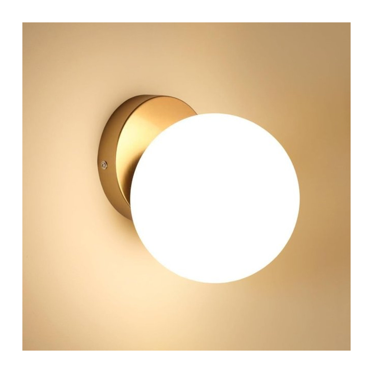 Moderne E27 Kugel-Wandleuchte mit Glasschirm für dein Wohnzimmer oder Schlafzimmer - Bild 1