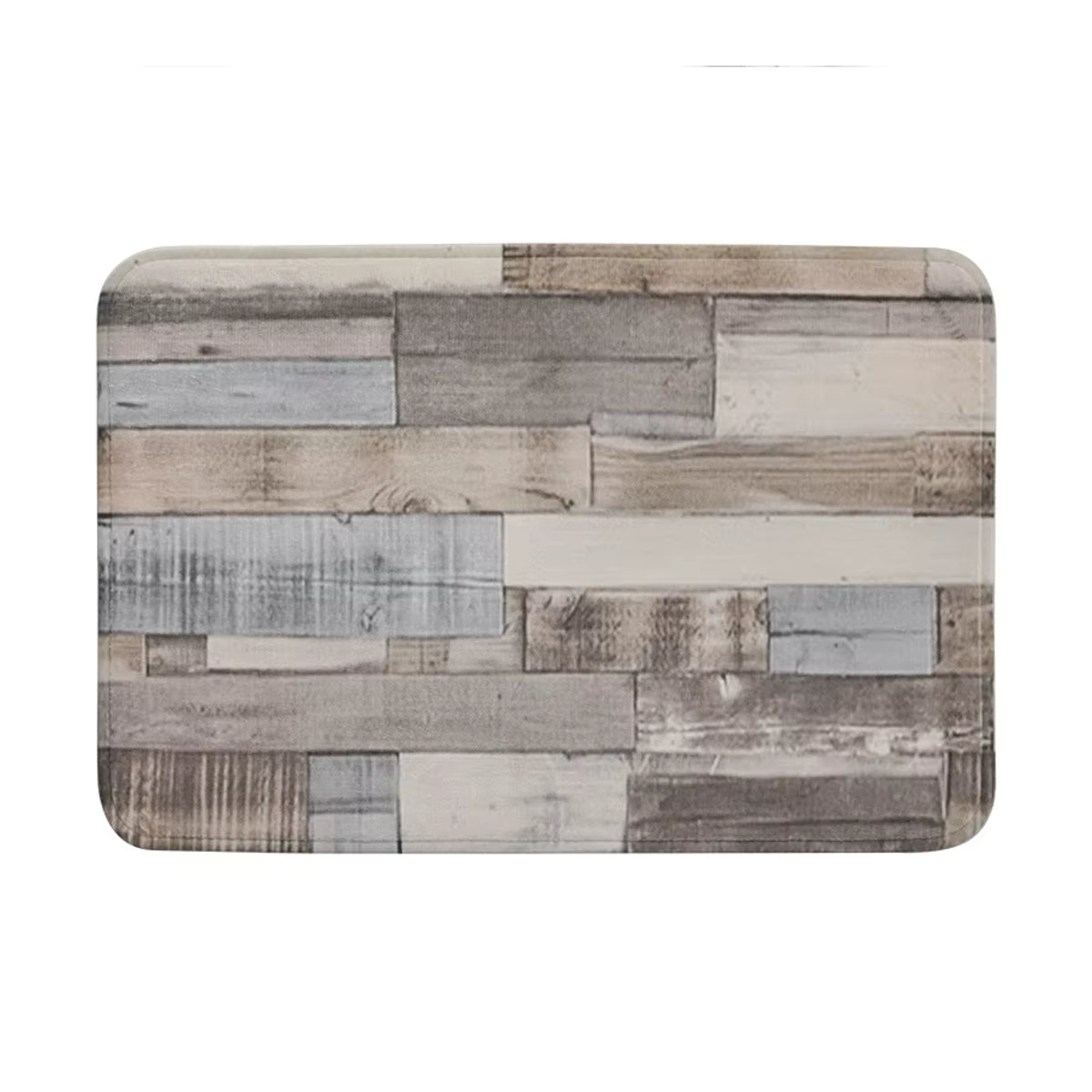 Moderne geometrische Küchenmatte von 吉吉猴 (居家布艺) mit Holzmaserungsdesign in Mehrfarbig - Bild 3