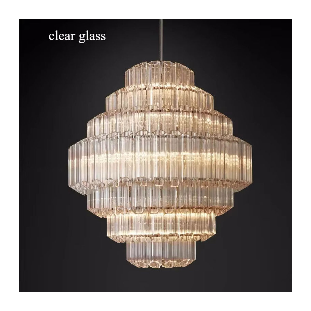 Moderne Glas Pendelleuchte von JIANKEXING in Gelb für Wohnzimmer und Restaurant - Bild 3