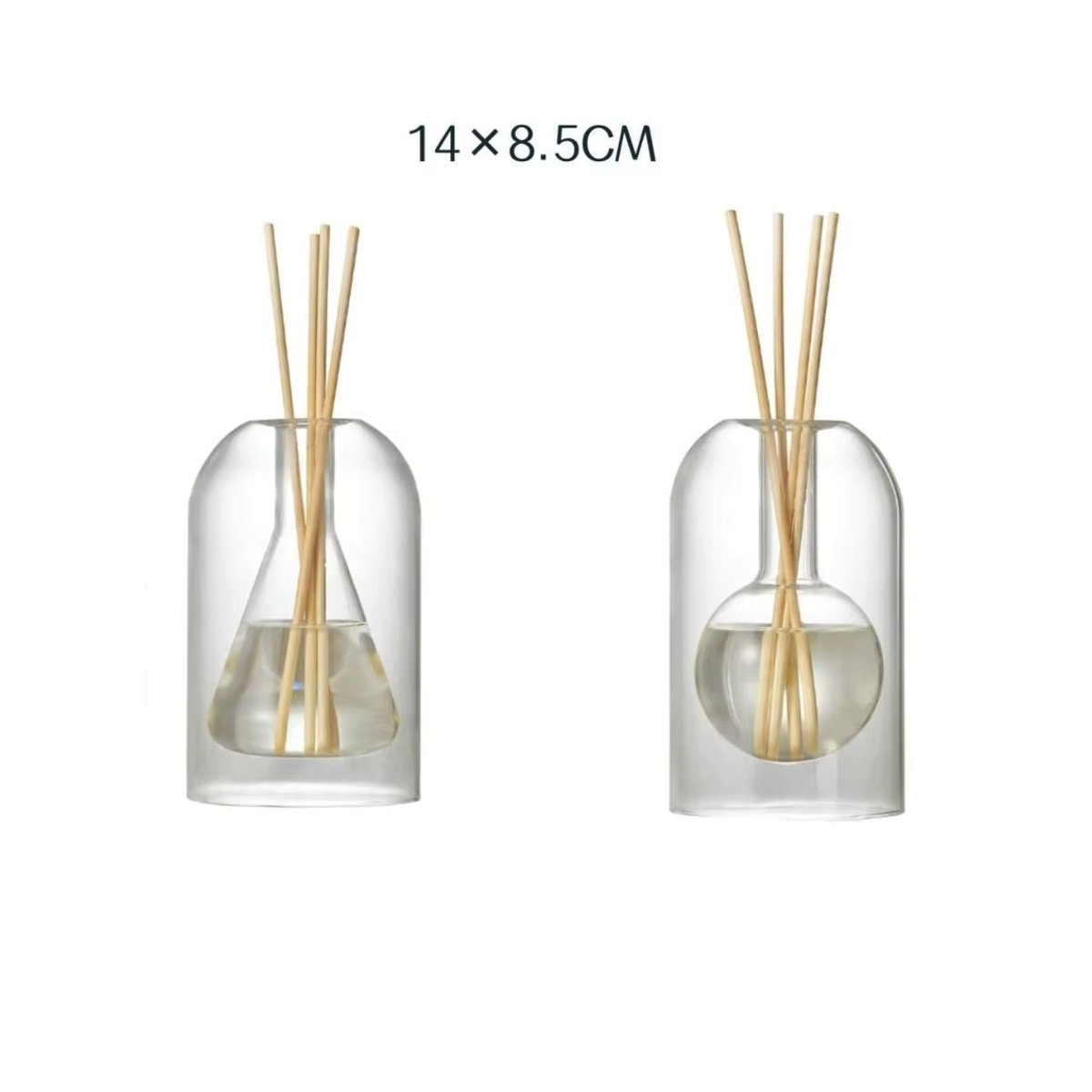 Moderne Glasflasche für Aroma-Therapie und ätherische Öle, transparent und rund - Bild 4