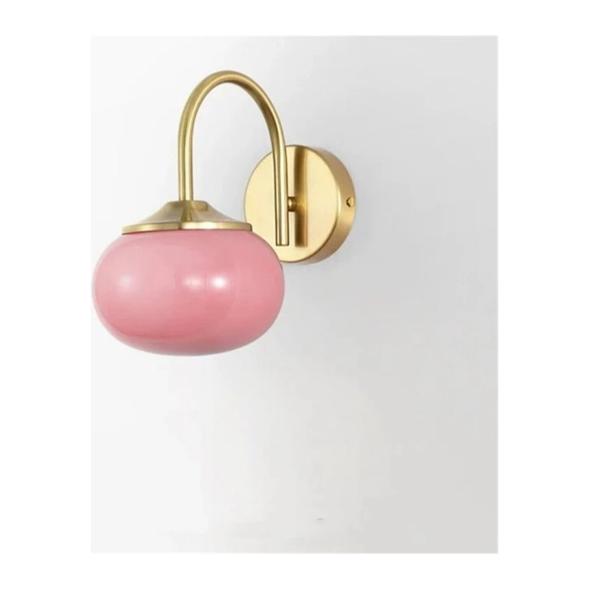 Moderne Glaskugel-Wandleuchte von Claeted in Rosa, Weiß und Beige - Bild 1