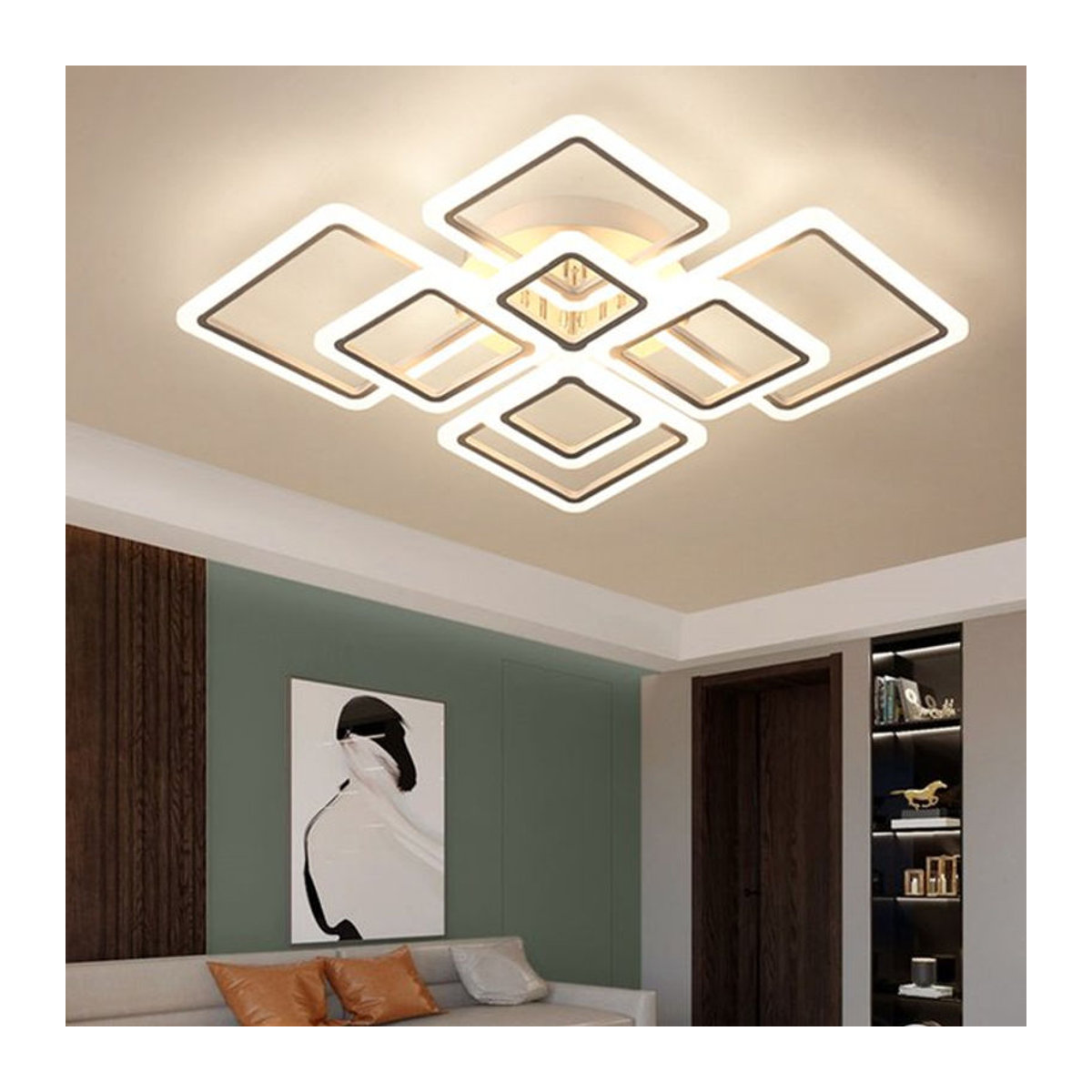 Moderne IRALAN LED-Deckenleuchte in Weiß für Wohnzimmer, Schlafzimmer und Esszimmer - Bild 1