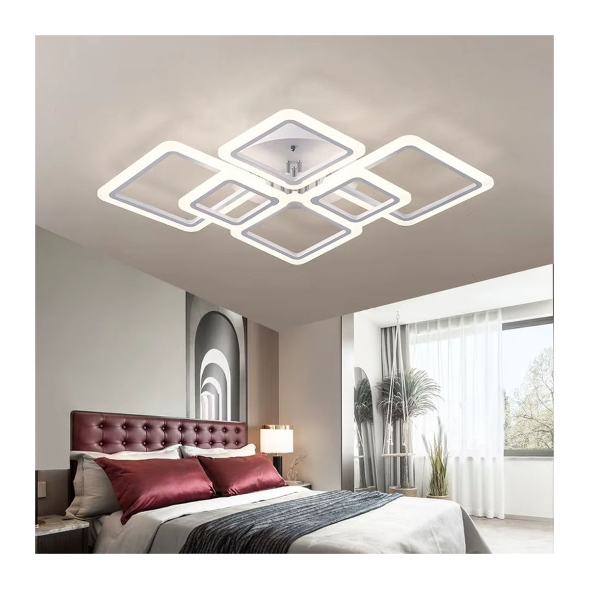 Moderne IRALAN LED-Deckenleuchte in Weiß für Wohnzimmer, Schlafzimmer und Esszimmer - Bild 2