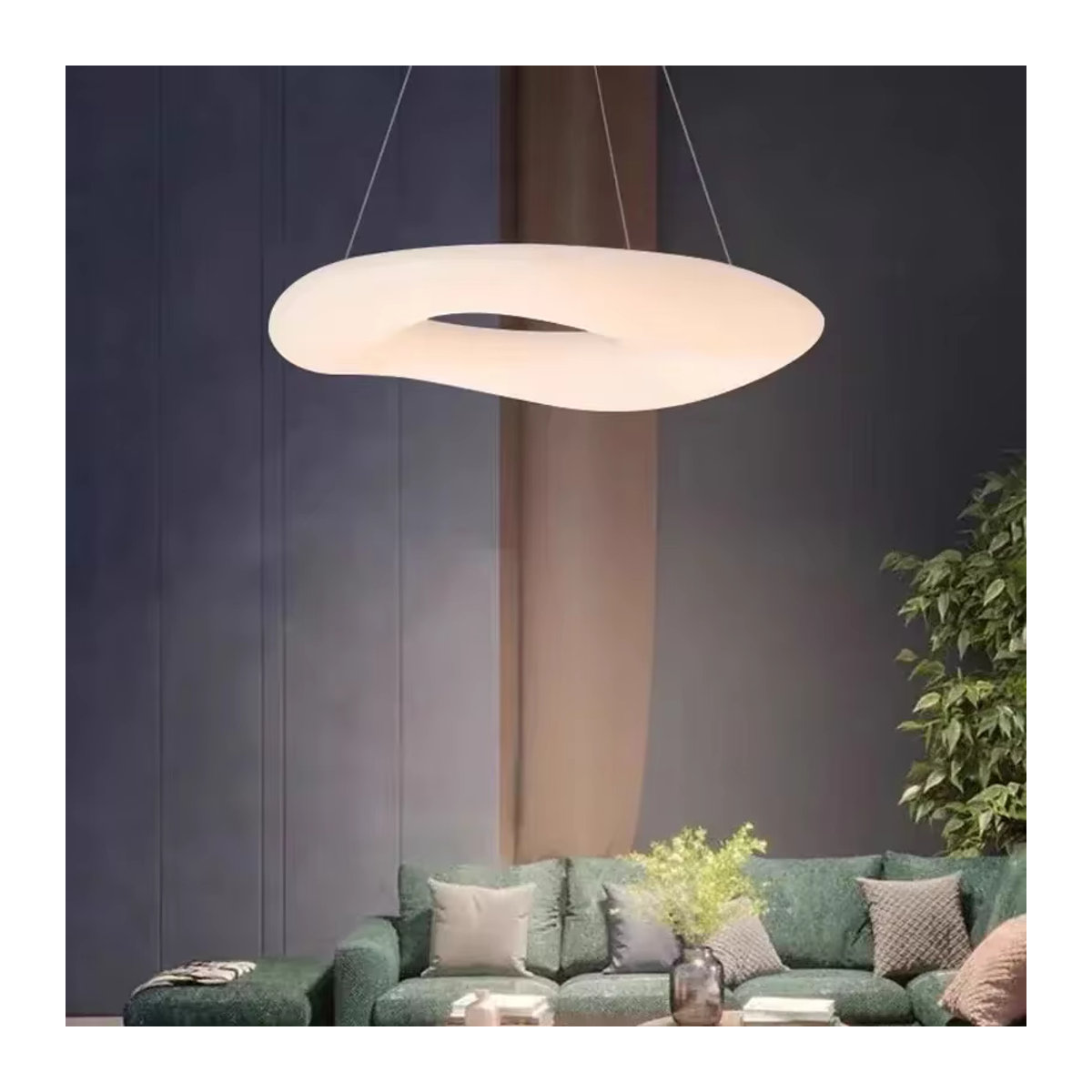 Moderne kreisförmige LED-Deckenleuchte aus Acryl von JIANKEXING in Weiß - Bild 3