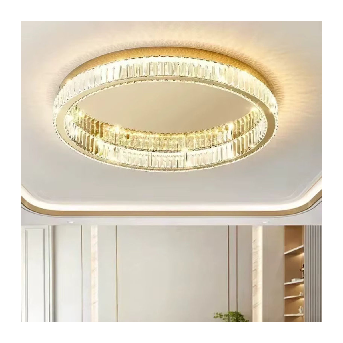 Moderne Kristallleuchte Claeted als Kronleuchter für Wohnzimmer und Esszimmer - Bild 2