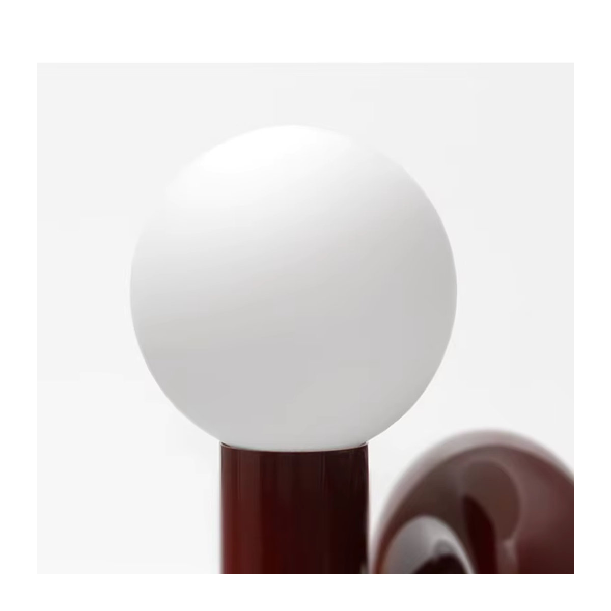 Moderne kugelförmige Tischlampe aus Glas von xiuxiu in Rot, minimalistisches Design für Wohnzimmer und Schlafzimmer - Bild 4