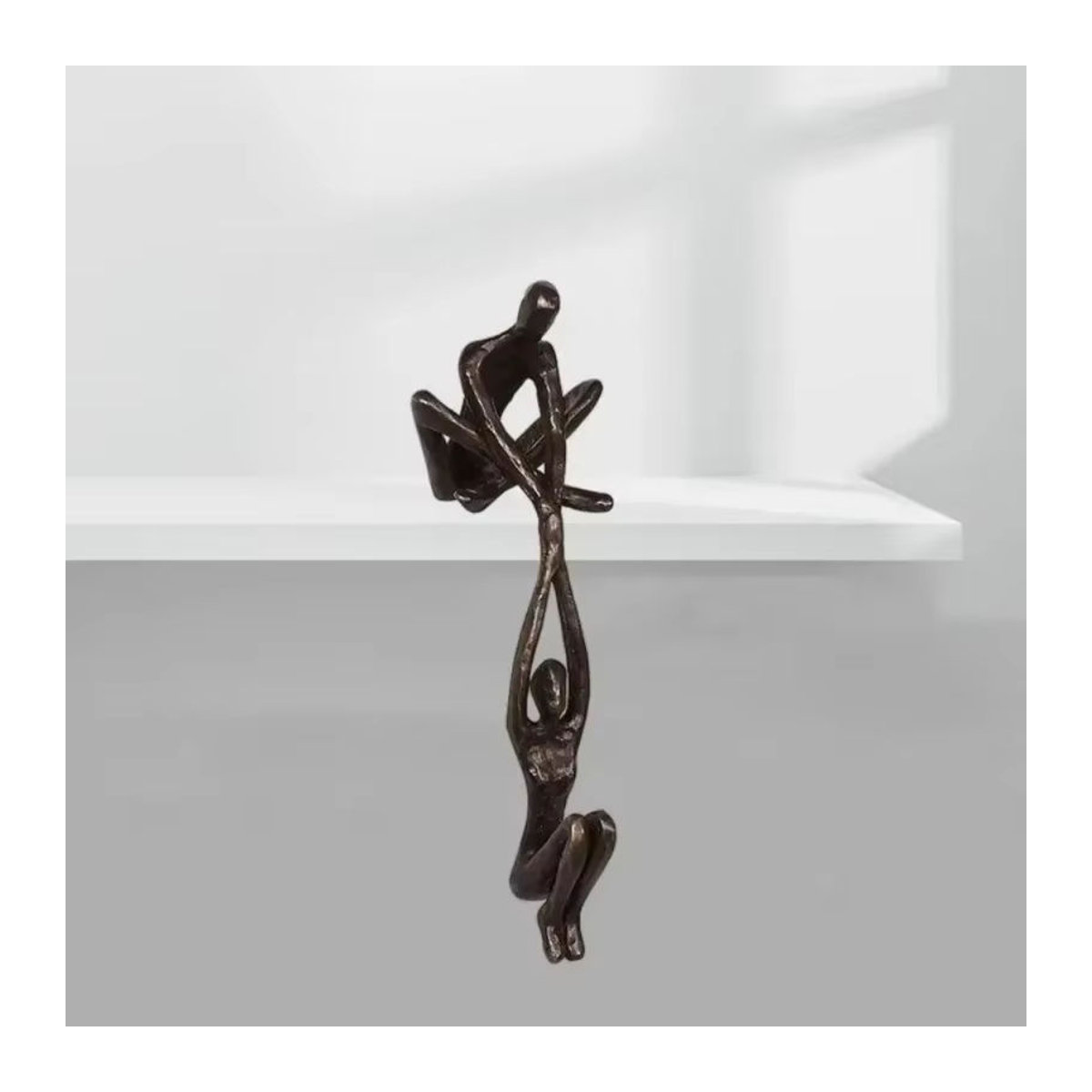 Moderne Kunstskulptur Tanzendes Paar in Schwarz als dekorative Figur für dein Zuhause - Bild 2