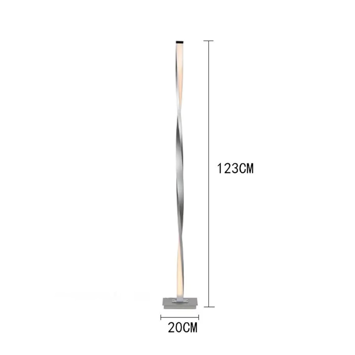 Moderne Lava Corki LED Standleuchte in Silber für Wohnzimmer und Büro - Bild 4