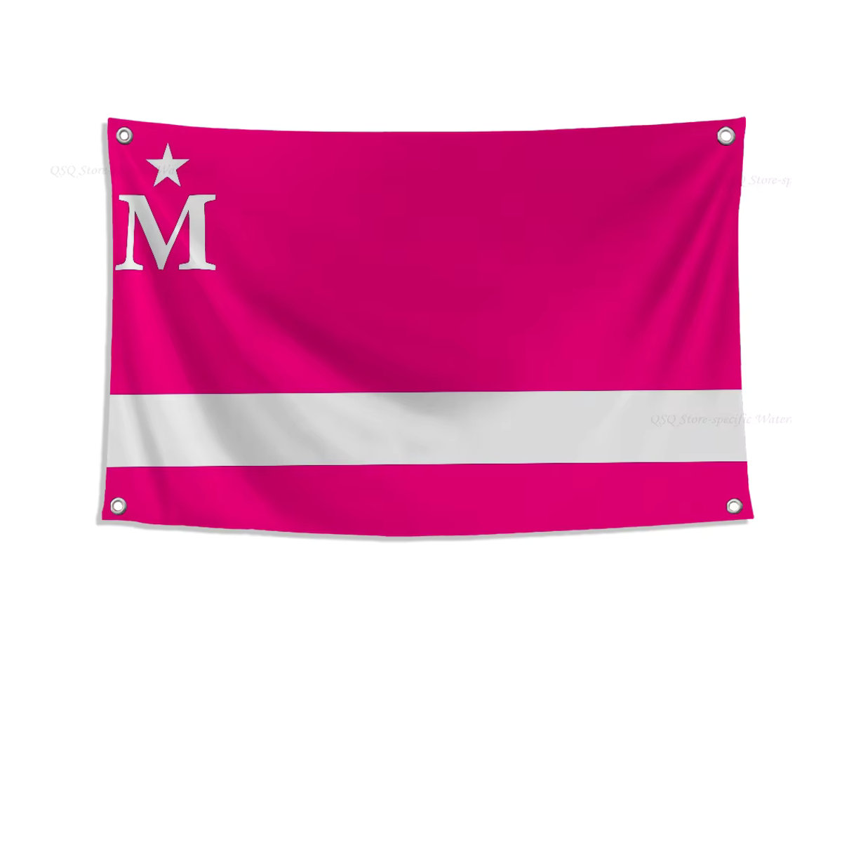 Moderne Leben Flagge Moderdonia in Rosa mit Sternen und Streifen, Rechteckige Polyester-Outdoor-Flagge mit 4 Löchern, B/H: 70 x 50 cm - Bild 2