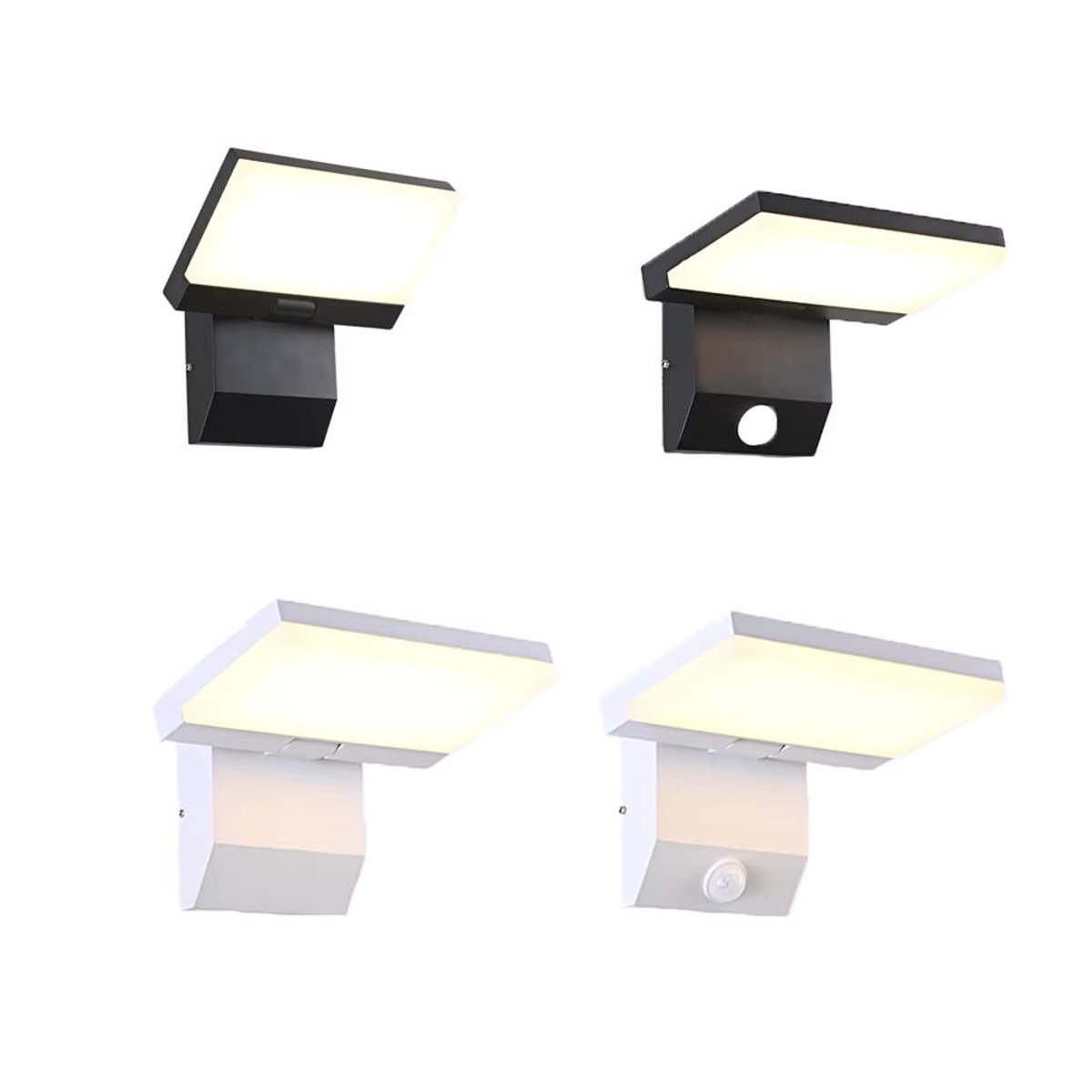 Moderne LED Außenwandleuchte aus Aluminium in Schwarz mit IP65 Wasserdichtigkeit und Sensor - Bild 7