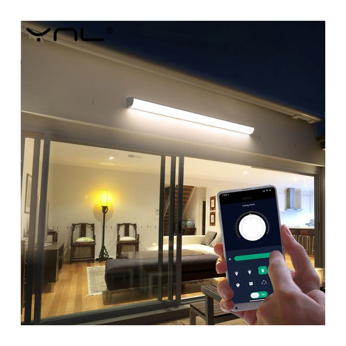 Moderne LED Außenwandleuchte von YNL mit IP65 Schutzart in Schwarz oder Weiß - Bild 1