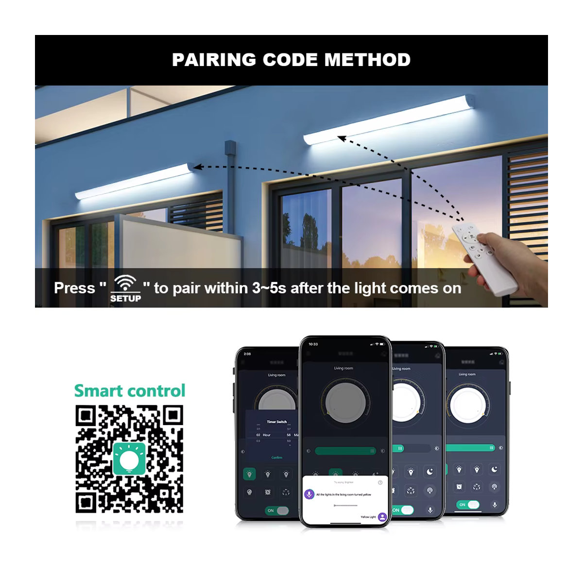 Moderne LED Außenwandleuchte von YNL mit IP65 Schutzart in Schwarz oder Weiß - Bild 2