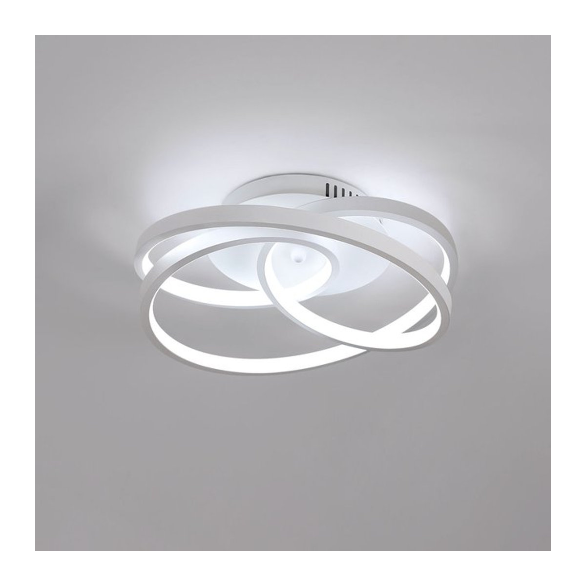 Moderne LED-Deckenlampe in Weiß mit 40W und Kaltweißem Licht im Ringdesign - Bild 1