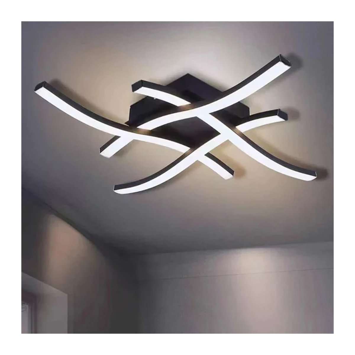 Moderne LED-Deckenlampe von CETANT in Weiß oder Schwarz/Weiß mit kaltweißem Licht und drehbarem Design für Wohnzimmer, Schlafzimmer und Flur - Bild 1