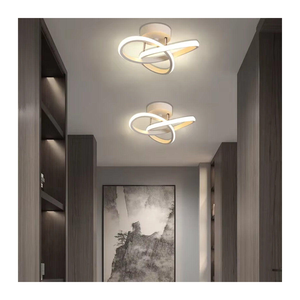Moderne LED-Deckenlampe von DARHYN aus Aluminium in Chrom - Bild 2