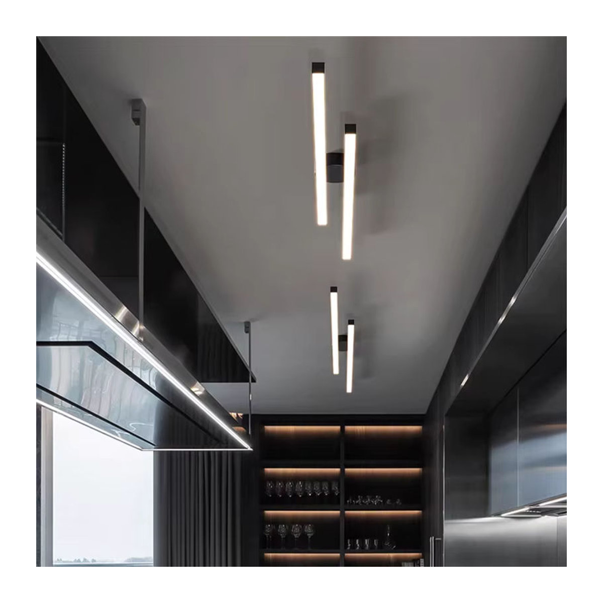 Moderne LED-Deckenlampe von DARHYN in Schwarz - Bild 1