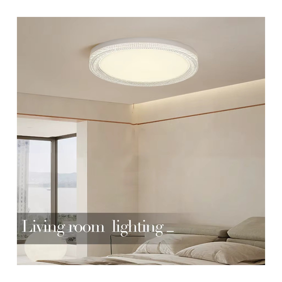 Moderne LED-Deckenlampe von MING&BEN in Silber, 48 W - Bild 4