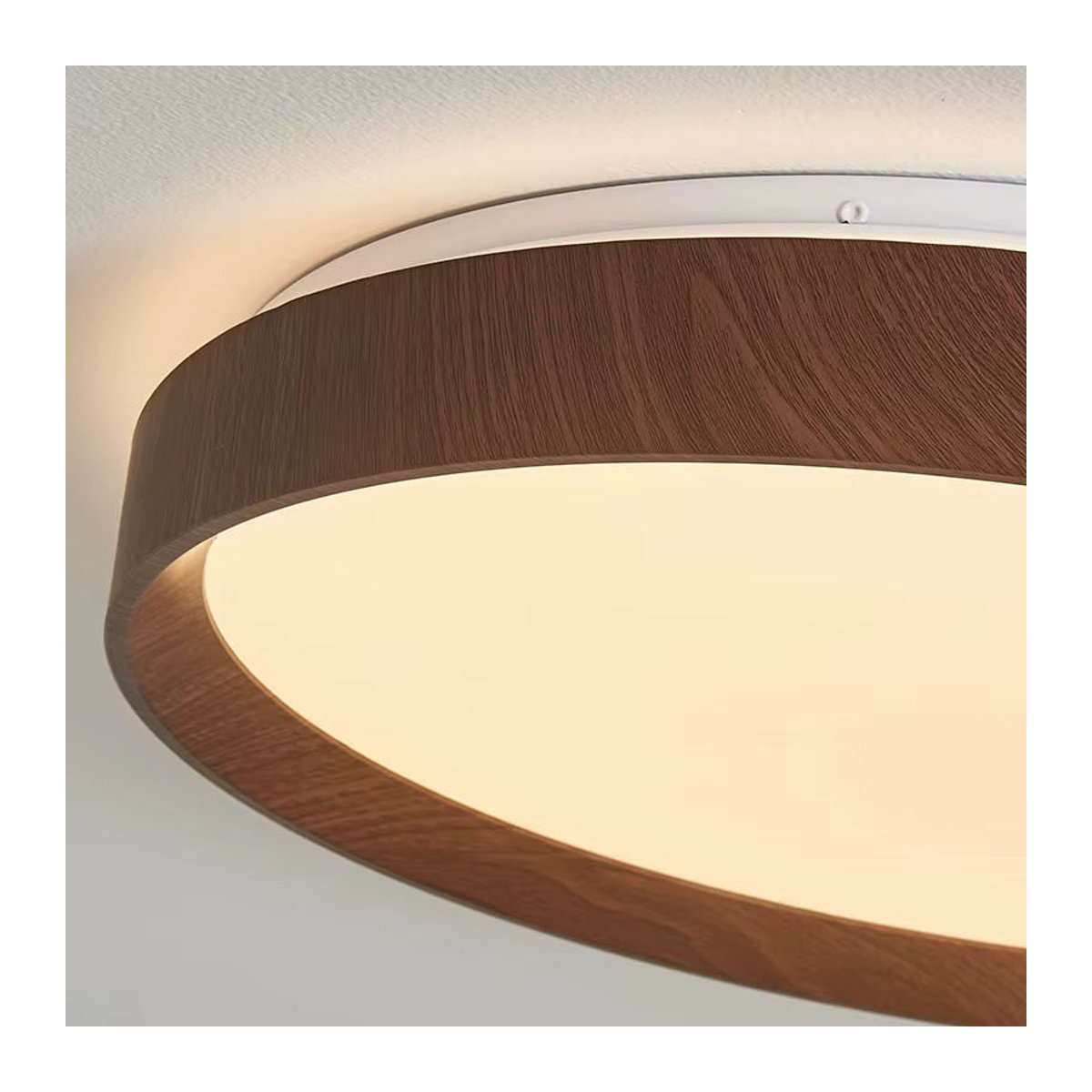Moderne LED-Deckenlampe von vecli in Walnuss mit Holzoptik - Bild 2
