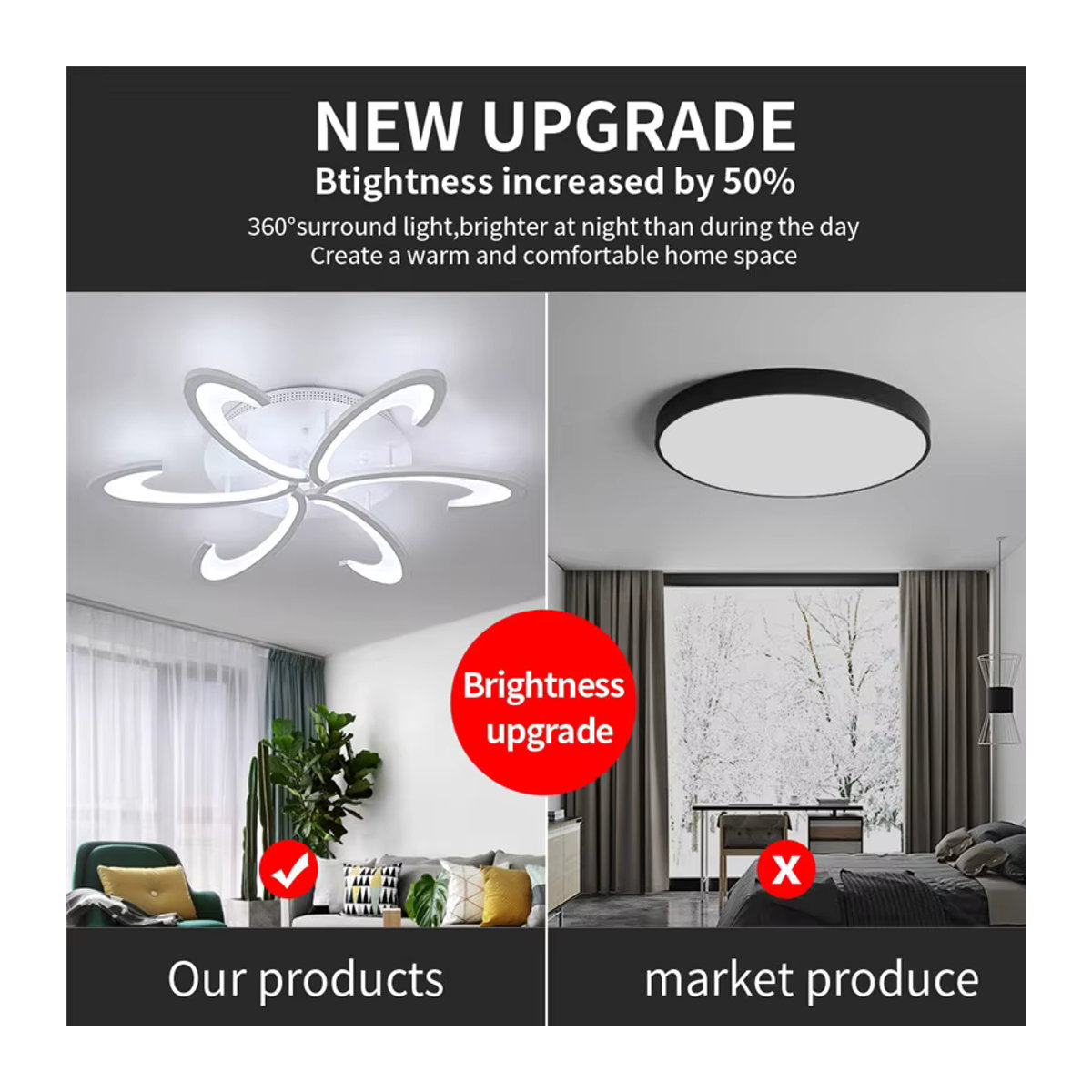 Moderne LED Deckenleuchte aus Acryl von VETRULUS in Weiß als Kronleuchter für Wohnzimmer, Esszimmer oder Schlafzimmer - Bild 5