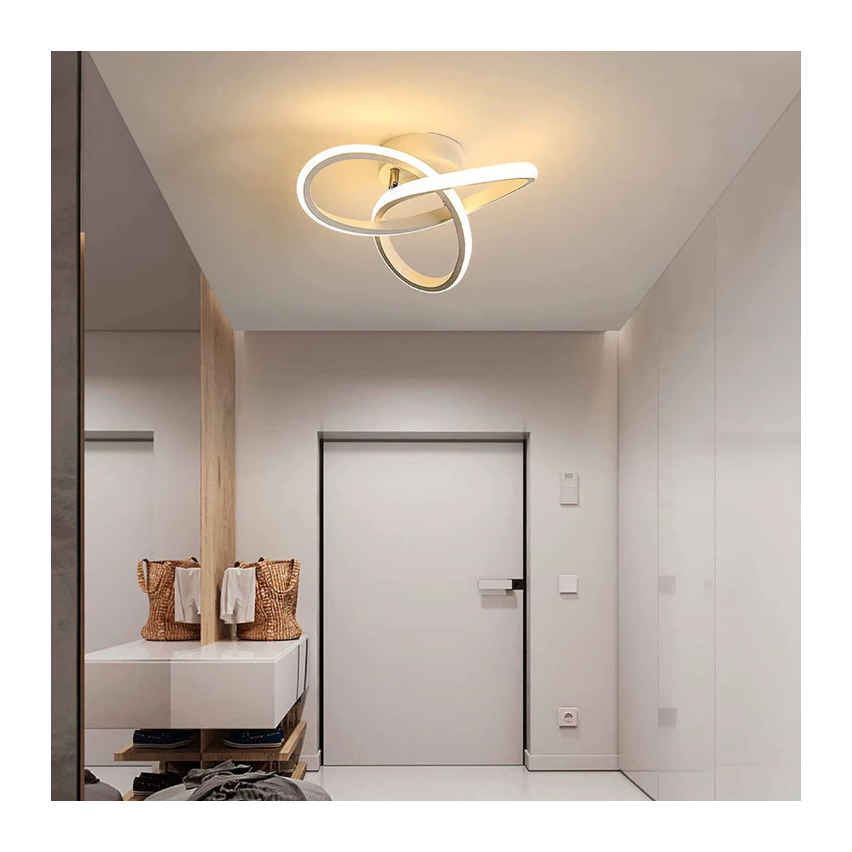 Moderne LED-Deckenleuchte aus Aluminium in Gold mit 22 W und 2500 LM, warmweißes Licht - Bild 5