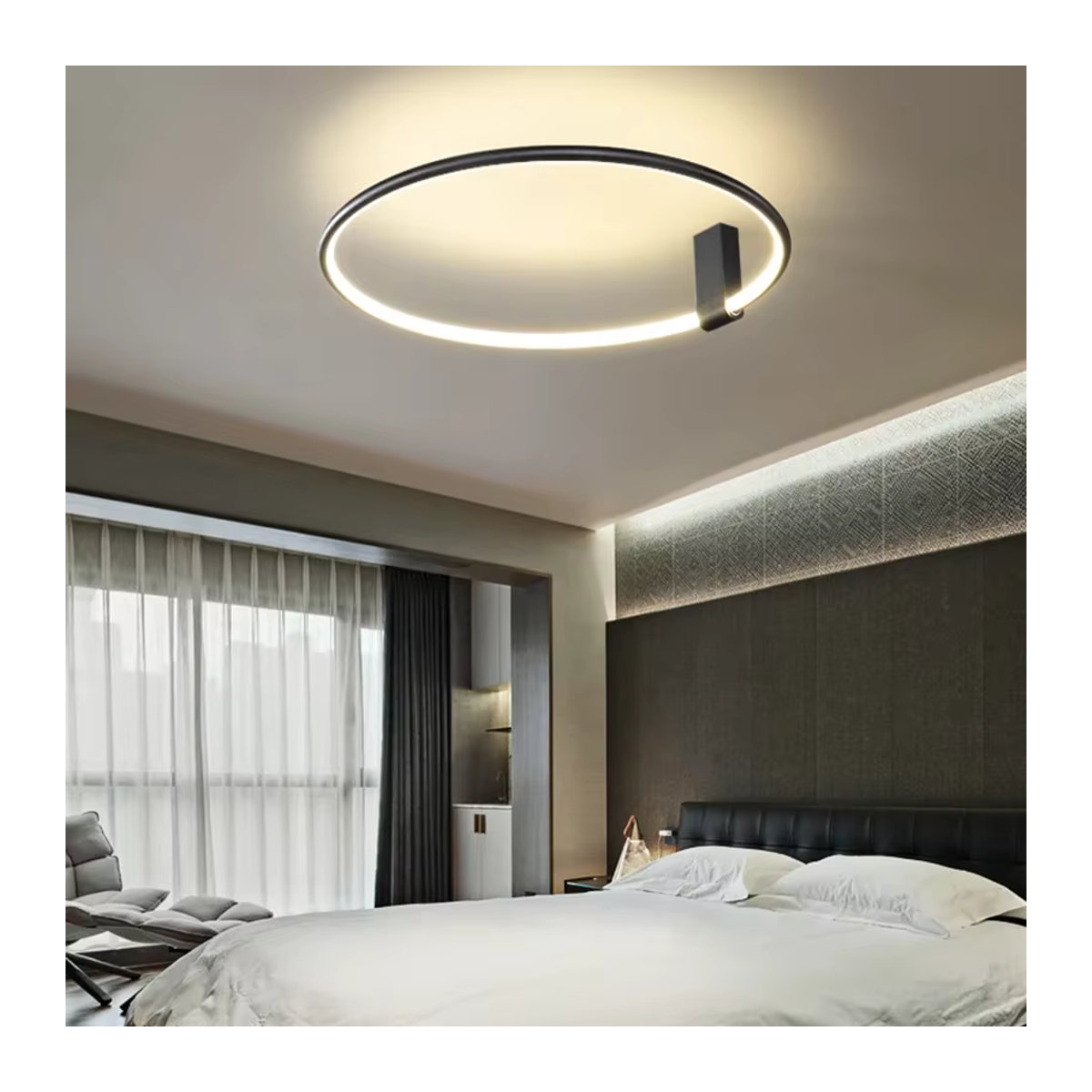 Moderne LED Deckenleuchte DAMIASMIL in Schwarz als Kronleuchter für Wohnzimmer, Schlafzimmer und Arbeitszimmer - Bild 5