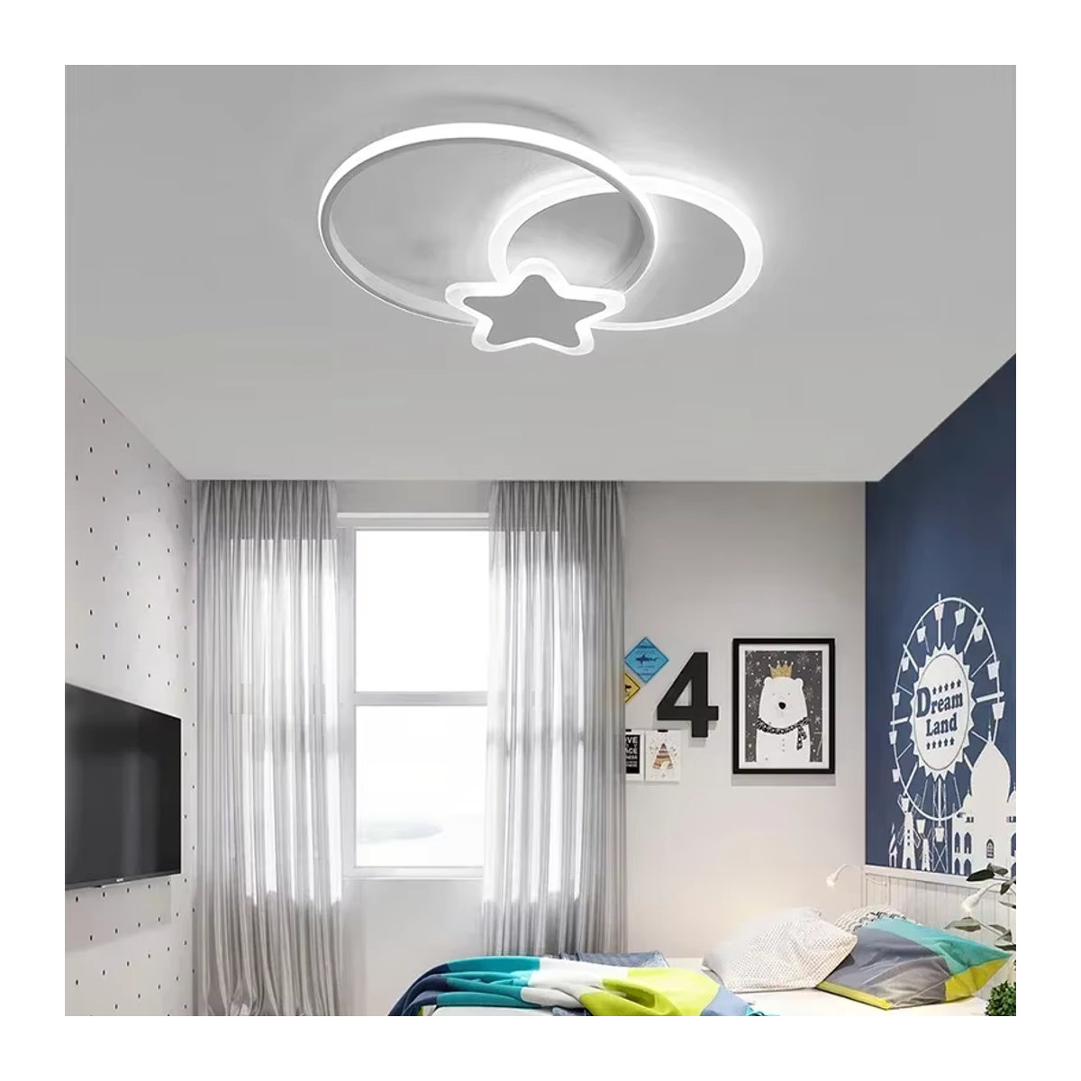 Moderne LED-Deckenleuchte DAMIASMIL in Weiß als Kronleuchter für Innenräume - Bild 2