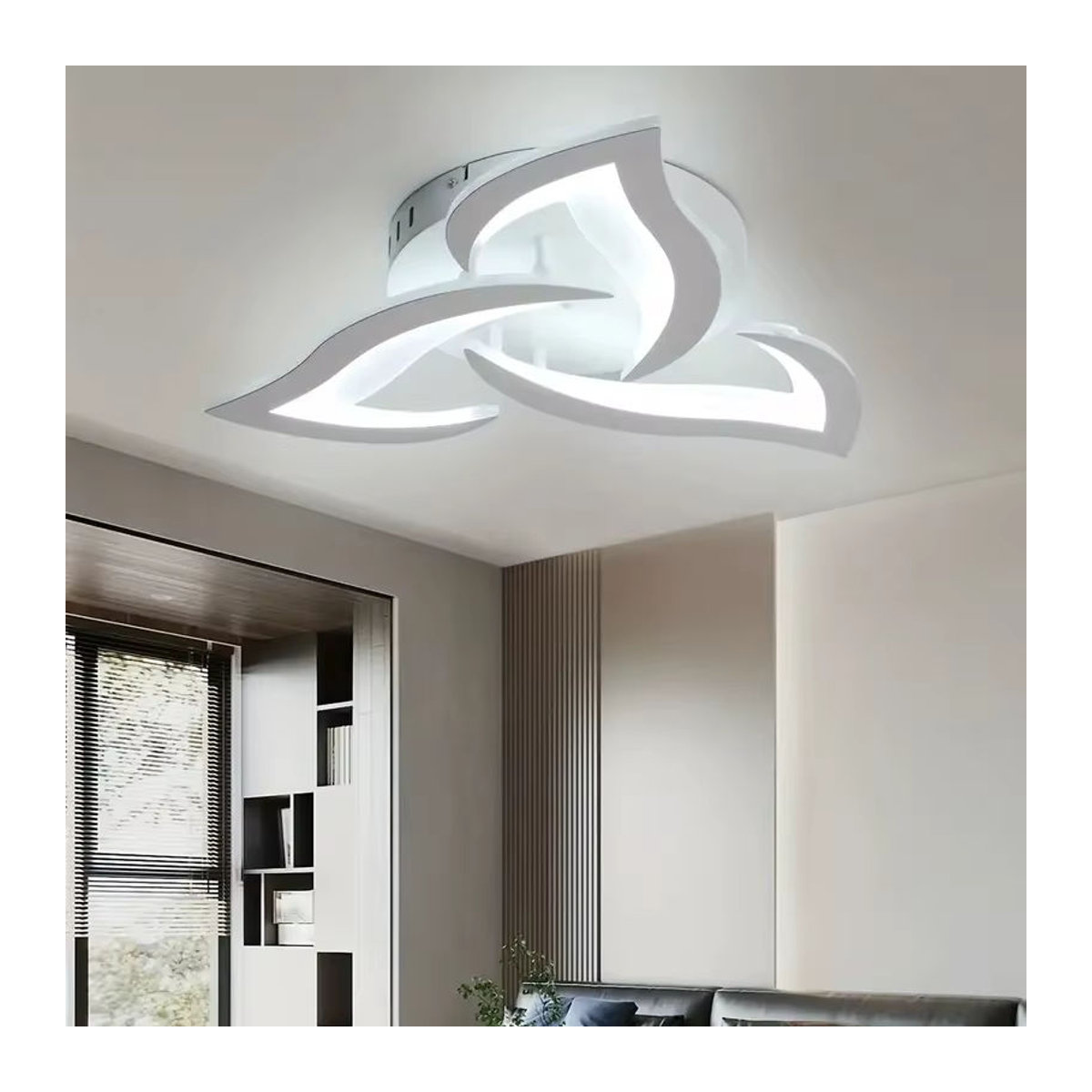 Moderne LED-Deckenleuchte DARHYN als dekorativer Kronleuchter in Schwarz/Weiß - Bild 3