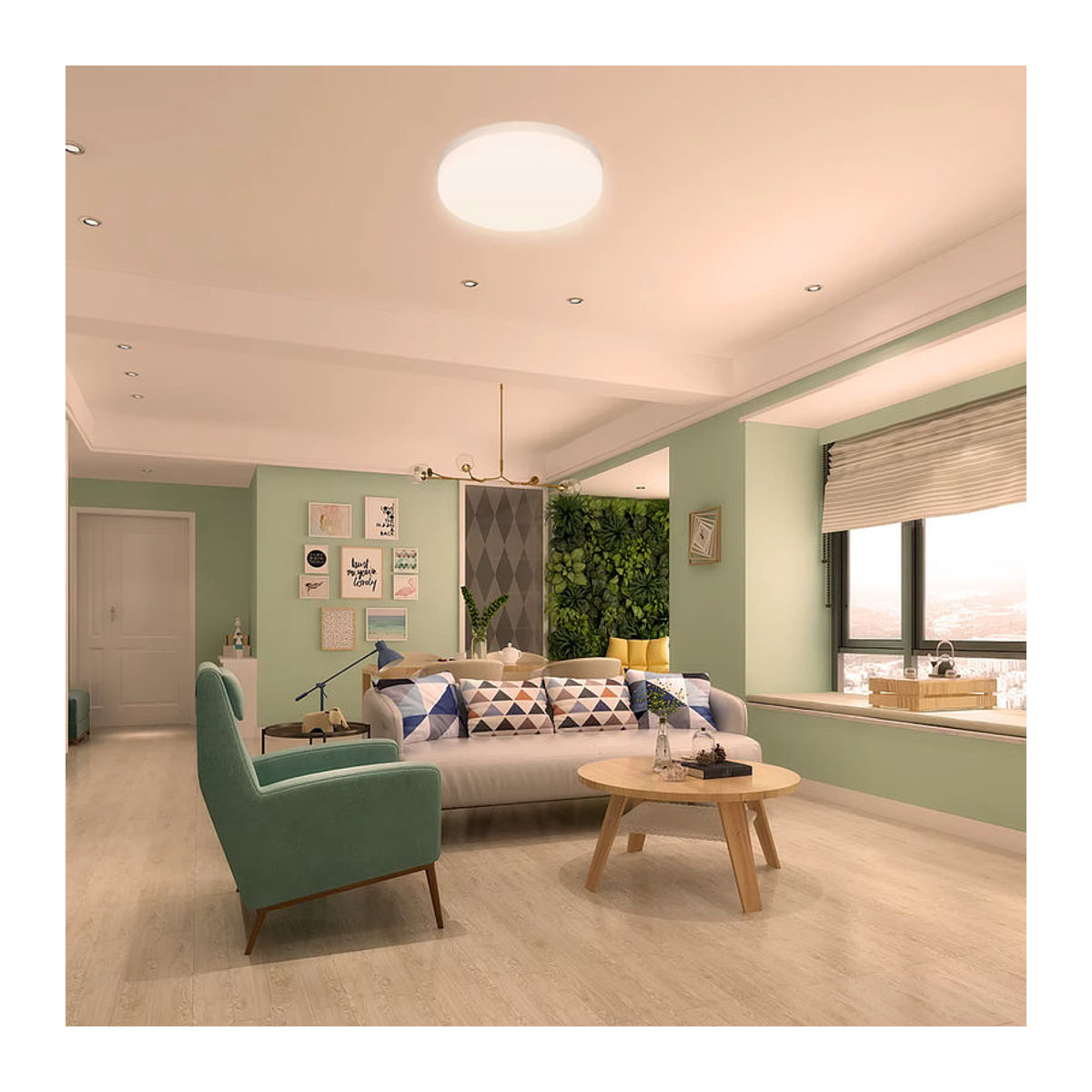 Moderne LED Deckenleuchte IRALAN in Weiß, minimalistischer Kronleuchter für Wohnzimmer, Schlafzimmer und Flur - Bild 2