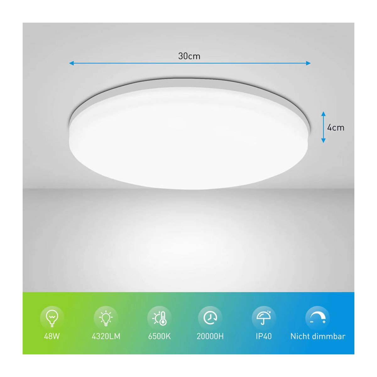Moderne LED Deckenleuchte IRALAN in Weiß, minimalistischer Kronleuchter für Wohnzimmer, Schlafzimmer und Flur - Bild 6