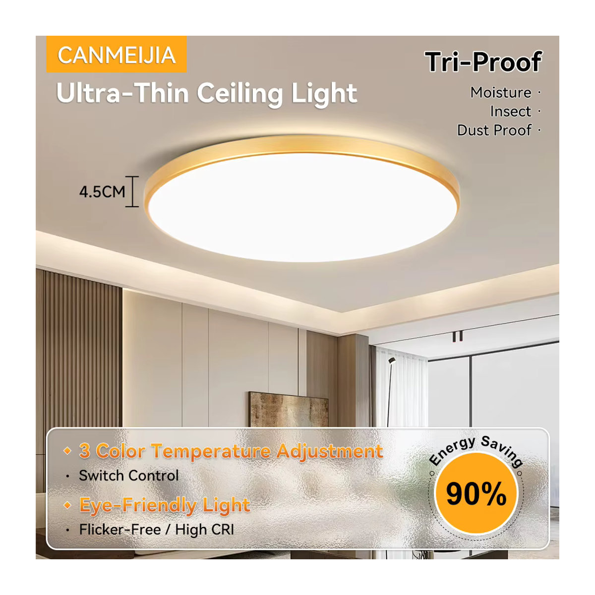 Moderne LED Deckenleuchte Kronleuchter von CANMEIJIA in Weiß - Bild 2